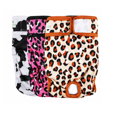 Cargar imagen en el visor de la galería, Pañales reutilizables para perros – Animal Print Collection